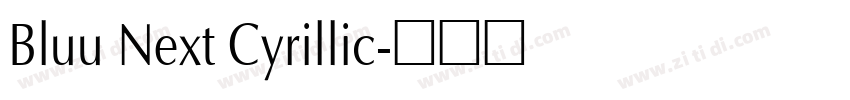 Bluu Next Cyrillic字体转换